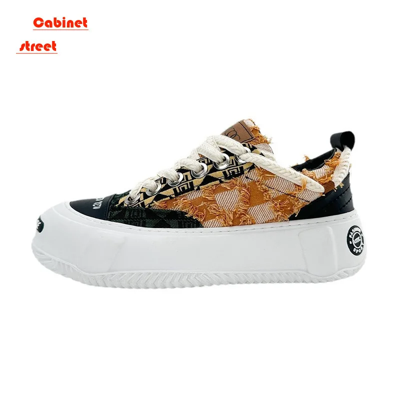 

Height Increasing Men's Casual Men Sneakers Casual Male Shoes Fashion Breathable Platform Canvas Vulcanize Skateboard Shoes