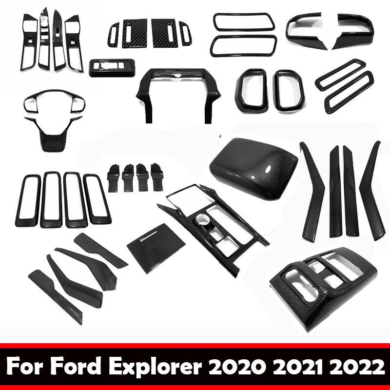 LHD For Ford Explorer 2020 2021 2022 Interior Accessories door handle bowl armrest window swtich gear shift panle AC outlet trim