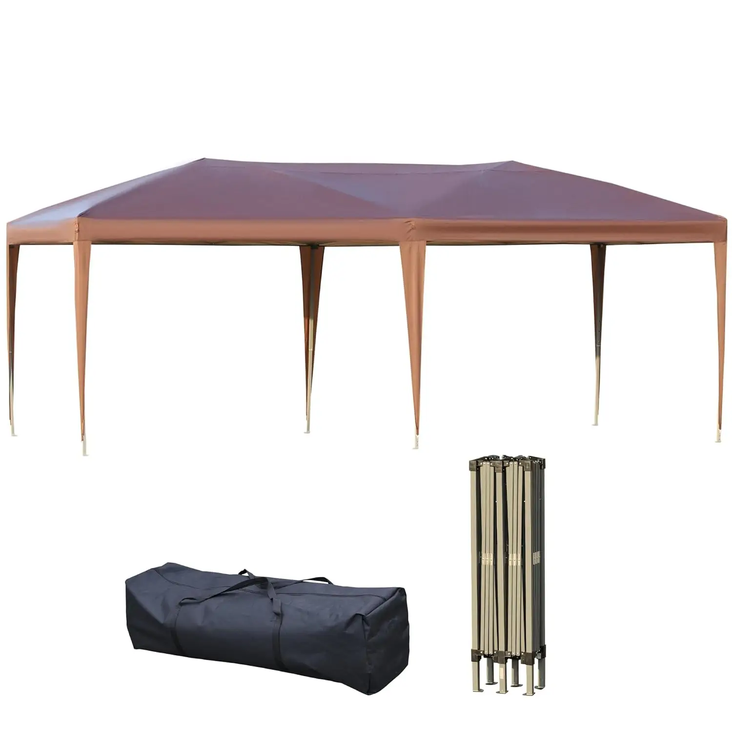 

Тент-шатер 10x20 для тяжелых условий эксплуатации, мгновенный солнцезащитный навес с сумкой для переноски, для вечеринок, кейтеринга, свадеб, барбекю на заднем дворе, с возможностью индивидуализации