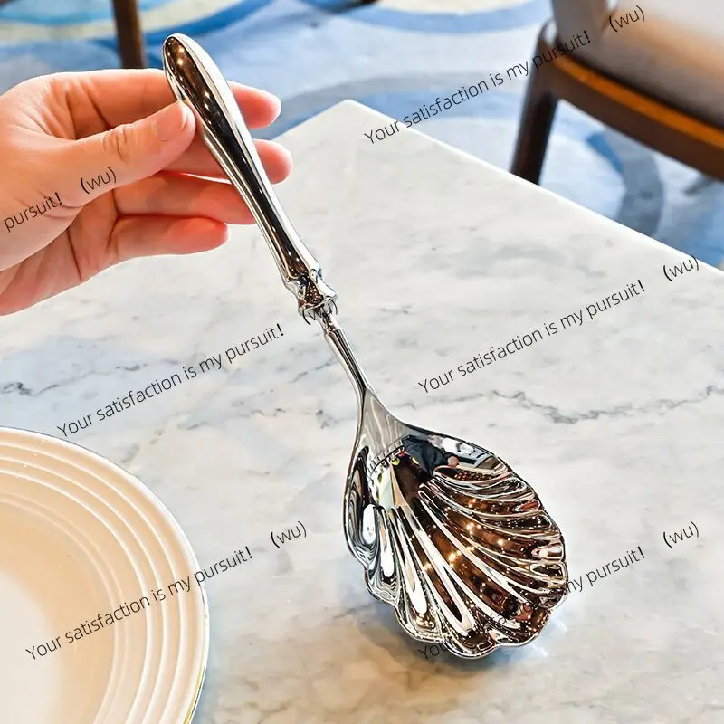 304 stainless steel creative gourd handle shell spoon restaurant hotel sharing common spoon soup household mixing spoon
