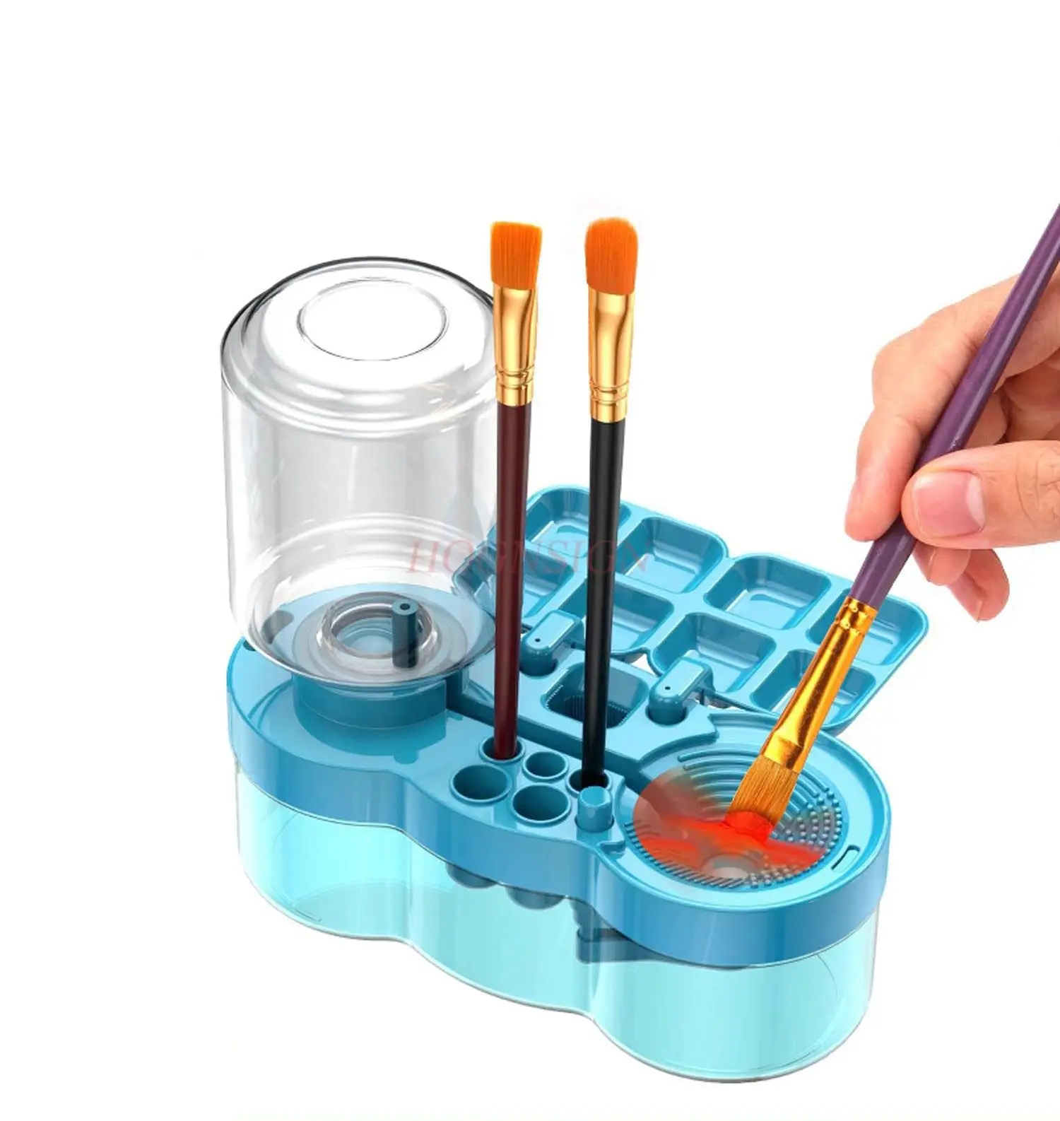 1set Brush washing machine with automatic replacement of water, pen holder, color pigment, pen wash