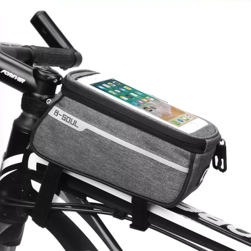 Mountainbike Touchscreen-Handytasche Fahrrad-Oberrohrtasche Regenfeste Fahrrad-Oberrohr-Tasche