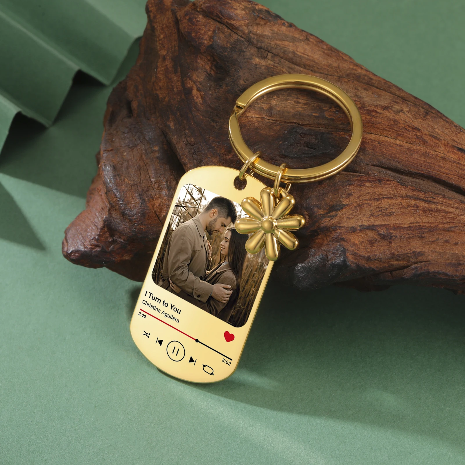 

Sipuris Custom Name Photo Keychain For Women Men Romantic Cute Personalized Keyring Jewelry Weddings Valentine's Day Gift