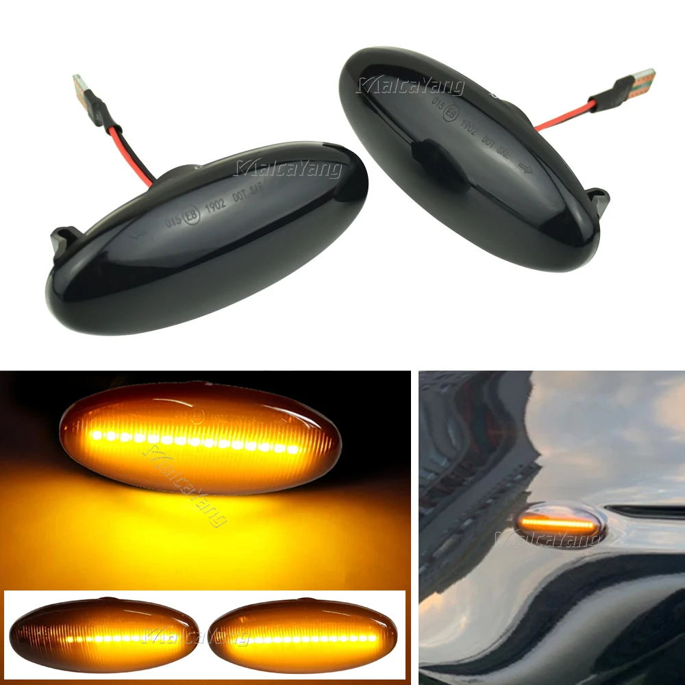 Dynamic Blinker LED Turn Signal Side Marker Light Sequential Lamp Flasher Indicator For Nissan Navara D22 NP300 PickUp 1998-2005