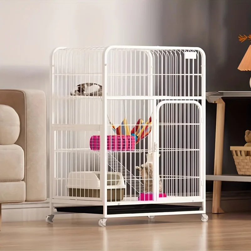 Black Square TubeDog Cage Extra Large Free Space Pet Cat House Indoor Cat Houses For Small And Medium-Sized Cat Households