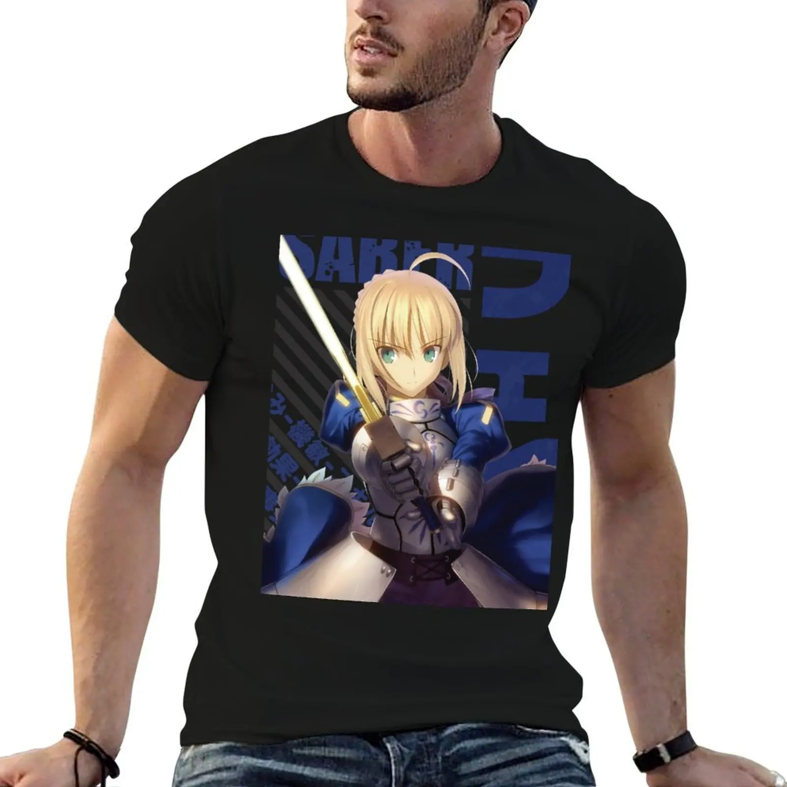 

Fate - Saber T-Shirt men t shirt cotton 100% t shirt man luxury T-Shirt