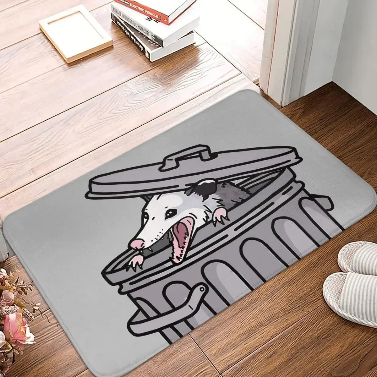 Meme Non-slip Doormat Opossum Trash Cat Carpet Living Room Kitchen Mat Outdoor Home Pattern