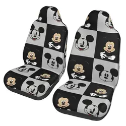 Mickey Mouse Head Automotive Seat Covers for Cars Trucks and SUVs Car Seat Covers Universal Fit for Front Seats Set of 2