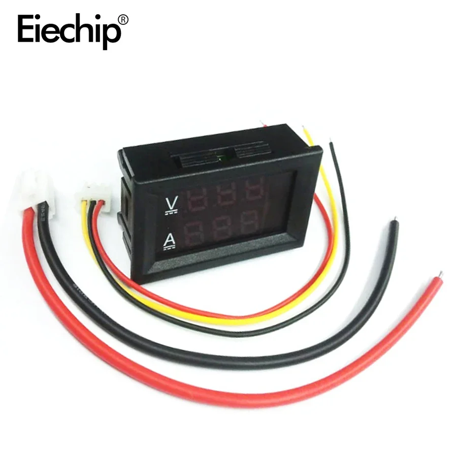 DSN-VC288 DC 100V 10A Voltmeter Ammeter Blue + Red LED Amp Dual Digital Volt Meter Gauge Voltage Current Home Use Tool