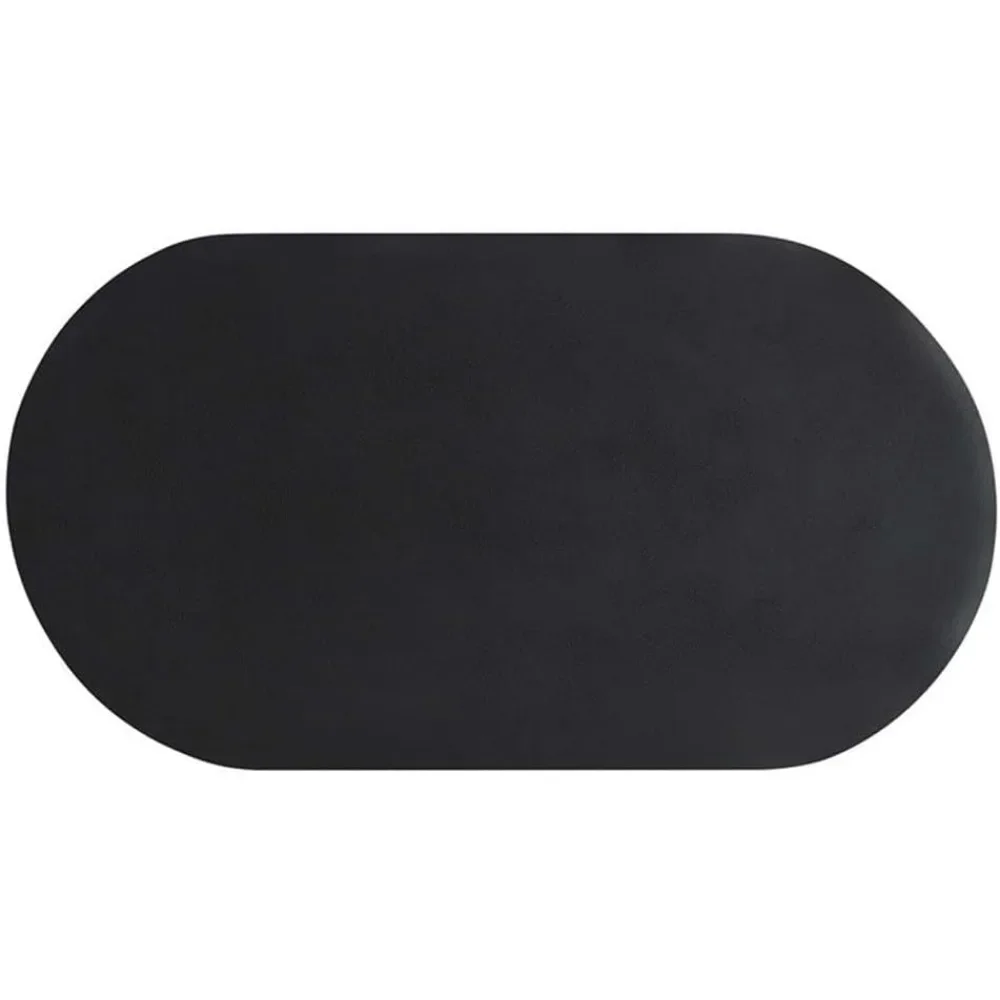 Table Basse Ovale Noire pour Salon Contemporain, Petit Espace Parfait