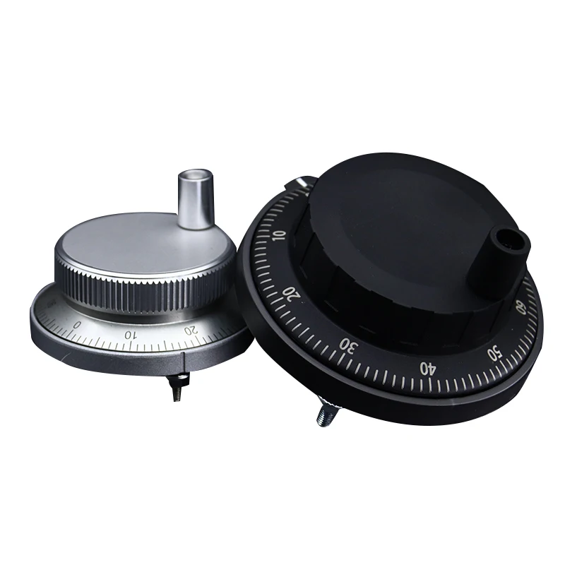 Aubalasti CNC Pulser Handwheel 5V 60/80mm 100PPR Manual Pulse Generator Hand Wheel Machine Rotary Encoder Electronic 4pins 6pins