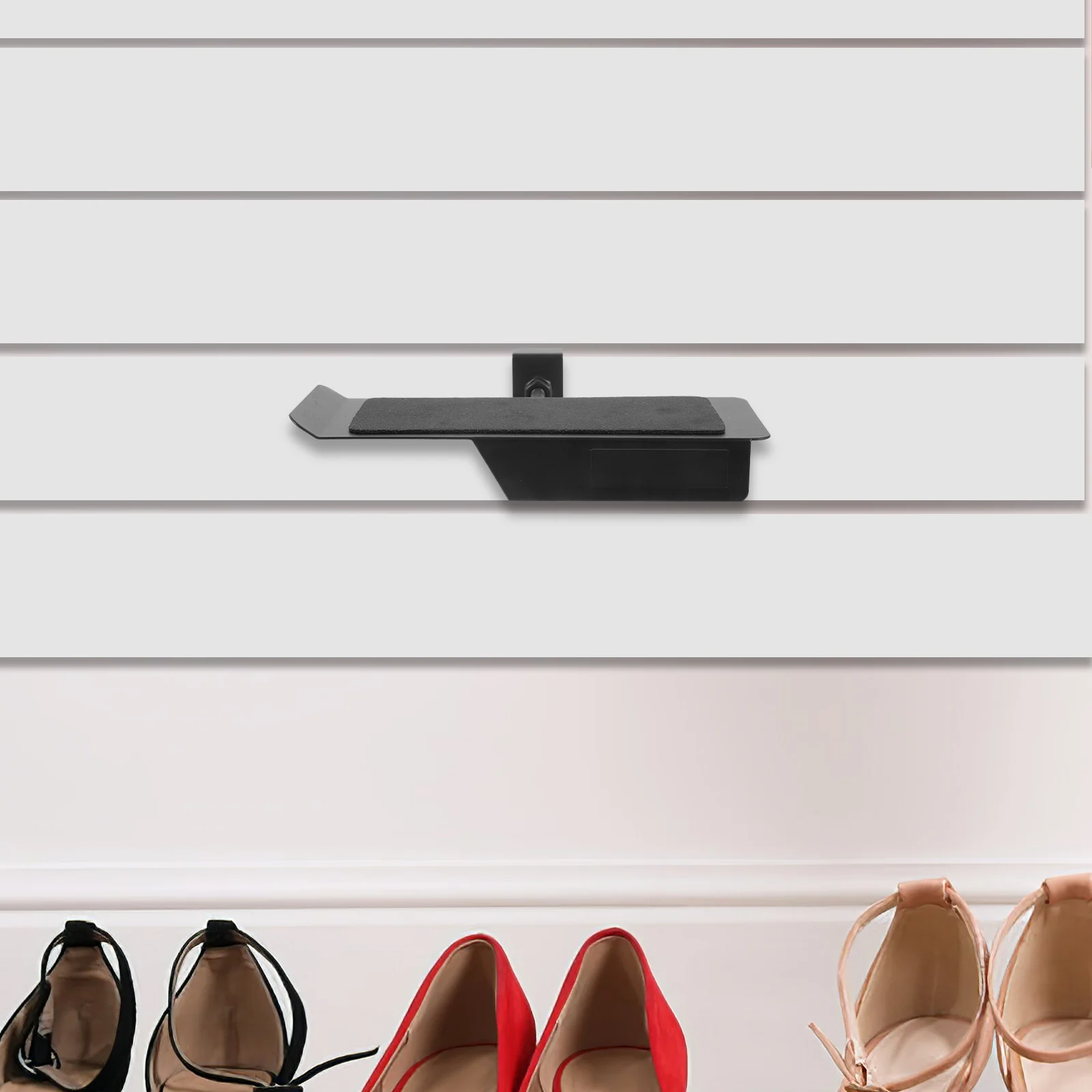 

Adjustable Wall-Mounted Display Rack For Retail Store Shelves Slatwall Accessories Sneaker Stand Organizer Sports Shoe