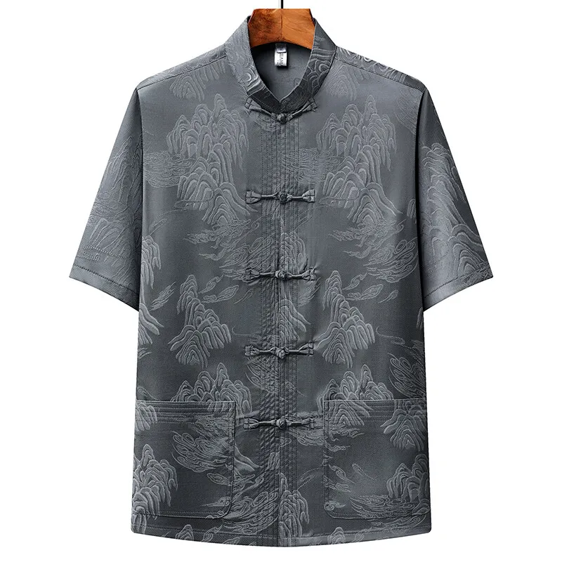 

Shirts + Pants 2025 summer new style Sportswear Men's Casual Sets Male Fashion Chinese style shirts and trousers M-4XL