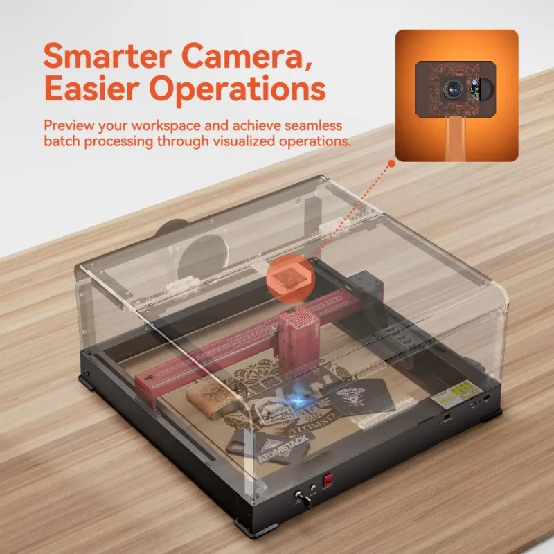 ATOMSTACK B3  Case Housing Protective Box Enclosure With C amera LED Light Acrylic Cover For A6 Pro/A12 X12 Pro/A24 X24 Pro