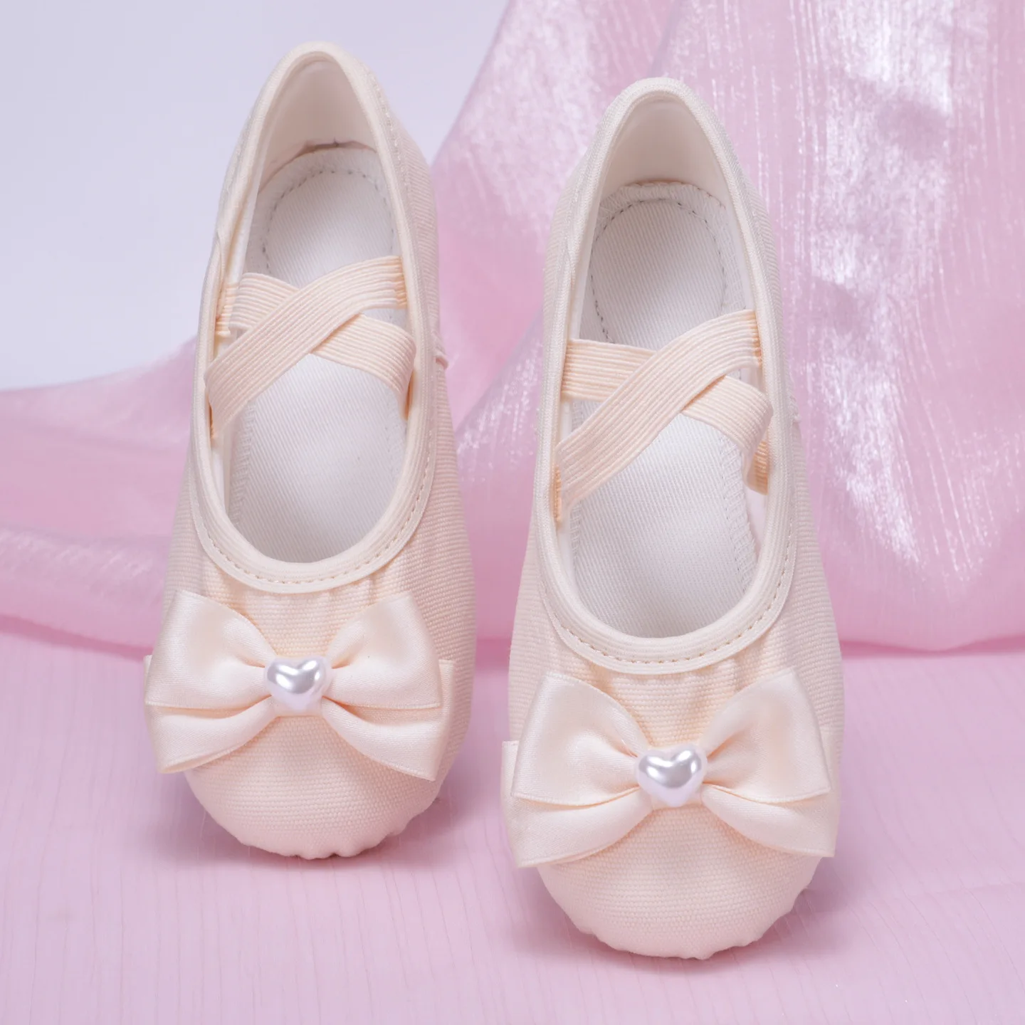 ballet flats for dancing for children bow pearl heart dance shoes woman for ballroom dance ballet flat woman sneakers	Princess