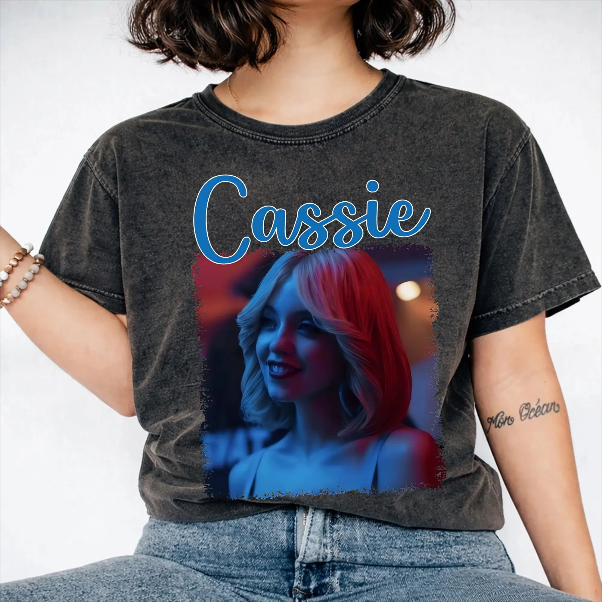 Cassie Howard Sydney Sweeney Apparel Washed T Shirt for Men Women Streetwear Hip Hop T-Shirt Printed  Tee Shirt Cotton