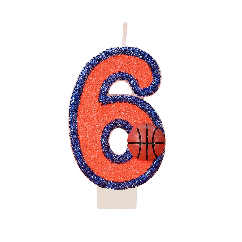 เทียนวันเกิดดิจิตอล Vitality Basketball 0-9 แบบจับคู่ได้ฟรี เหมาะสำหรับตกแต่งเค้กอบระดับไฮเอนด์