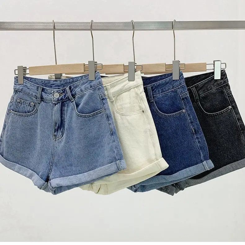 Shorts Women Denim Vintage Summer Basic Simple All-match Hot Sale High Waist Leisure Ladies Streetwear Chic Classic
