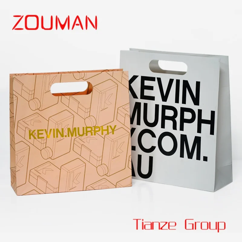 

Custom , Custom Your Own Logo Luxury Cardboard Paper Gift Bags Paper Bags With Flap Die Cut Handles