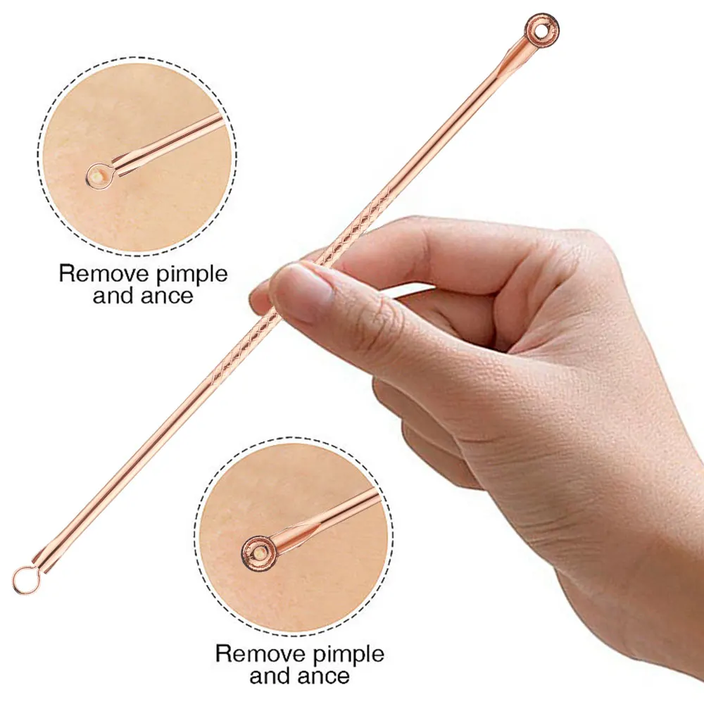 4 قطعة مجموعة إبر حب الشباب النقاط السوداء بثرة مزيل الرؤوس السوداء Comedone النازع المسام الأنظف أدوات تنظيف الوجه منتجات العناية بالبشرة