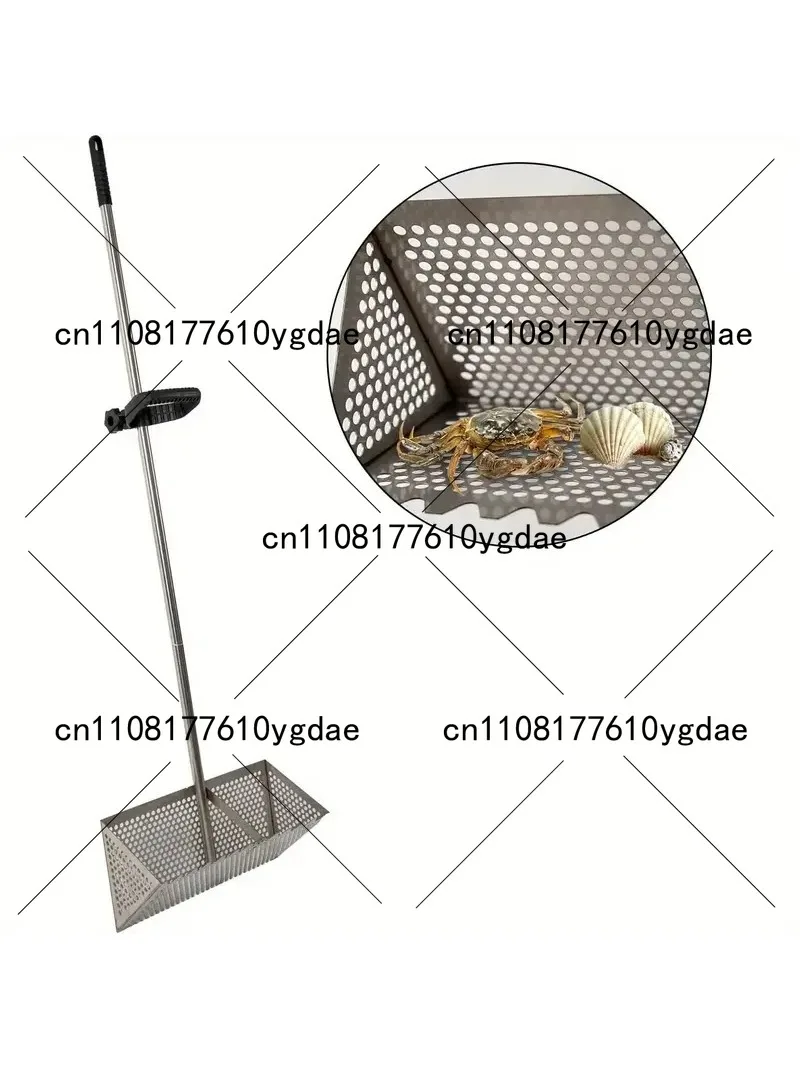 Sea-chasing Rake, Beach Garbage Cleaning Rake, Children's Sand Stall Toys, Beach Treasure Hunt, Stainless Steel Shovel