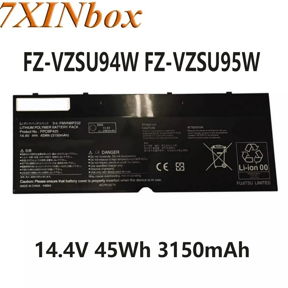 

7XINbox FPCBP425 FMVNBP232 14.4V 45Wh 3150mAh Laptop Battery for Fujitsu LifeBook T904 T935 T936 U745