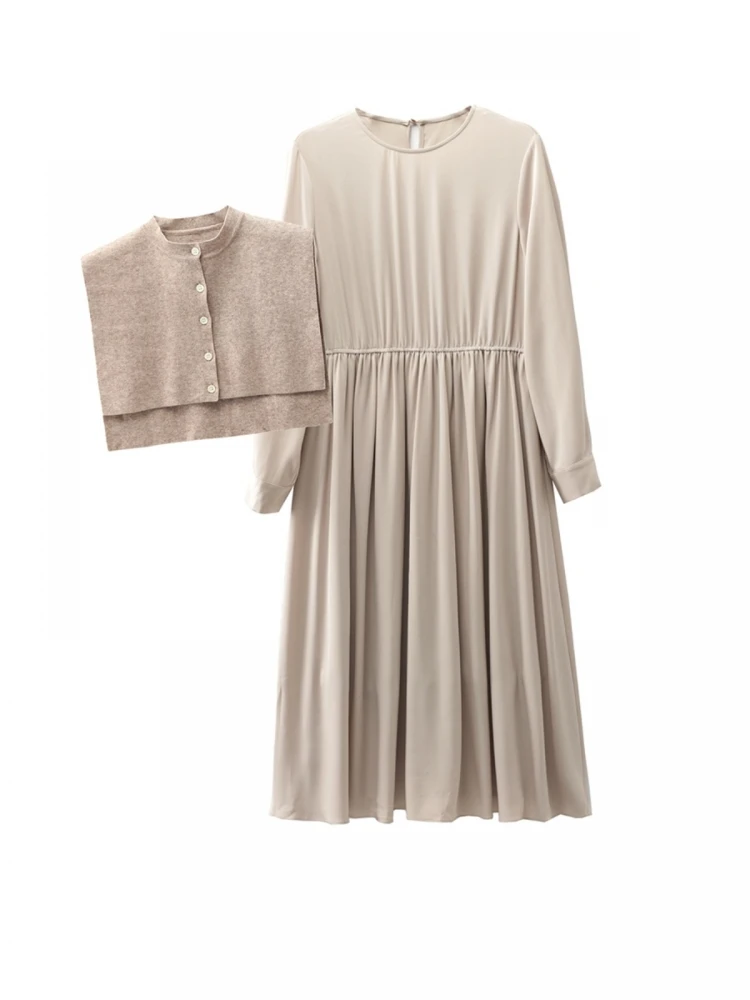 Haut de gamme imprimé fleuri Long Sve tricoté gilet taille Dr nouveauté automne hiver trajet Sle modèle de base coton 00%