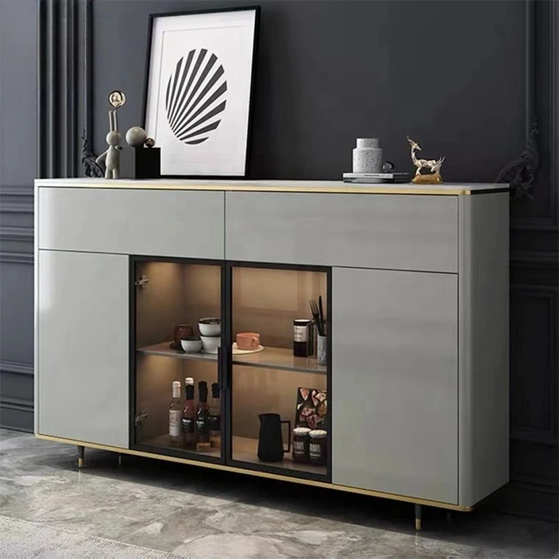 

Modern Design Wooden Kitchen Cabinet Designs Stone Top Living Room Cabinets Buffet Dining Cabinet Foshan Furniture