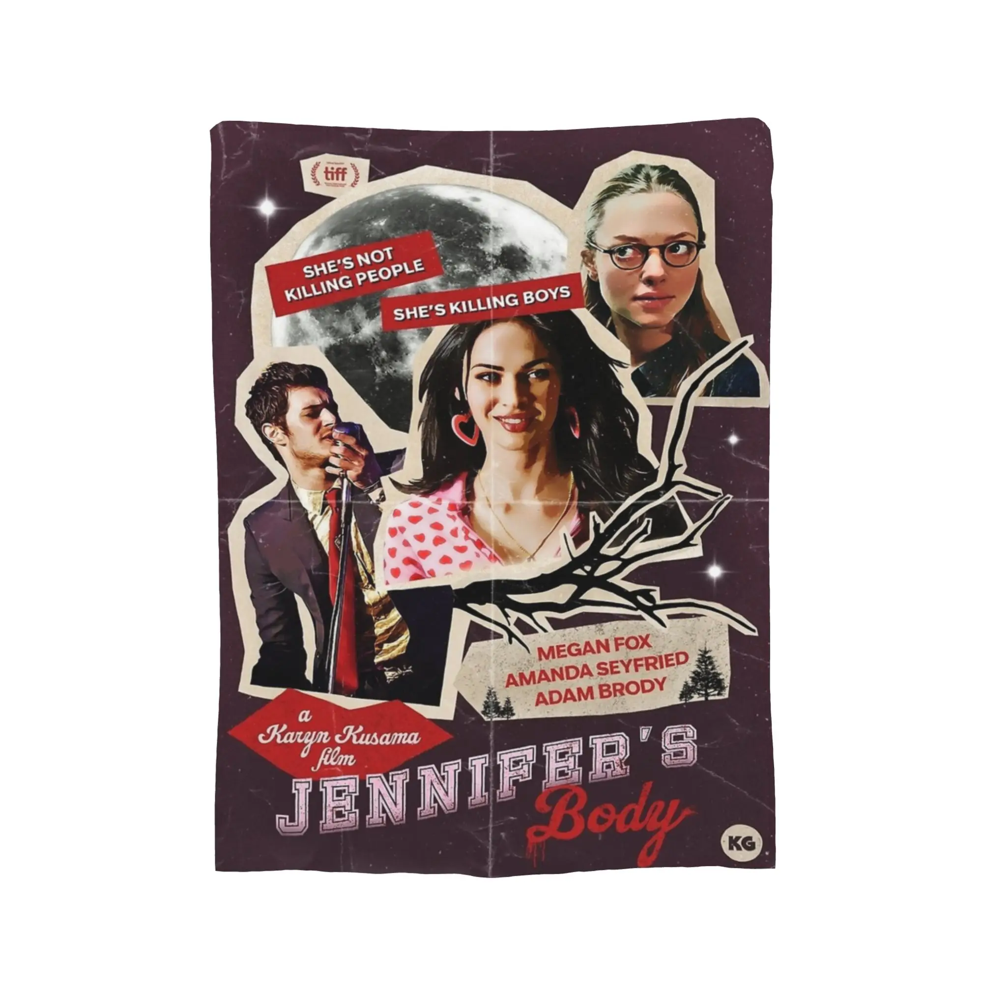 Jennifer's Body poster Flannel Blankets  Funny Throw Blanket for  Sofa Bedding Lounge 200x150cm Bedspreads