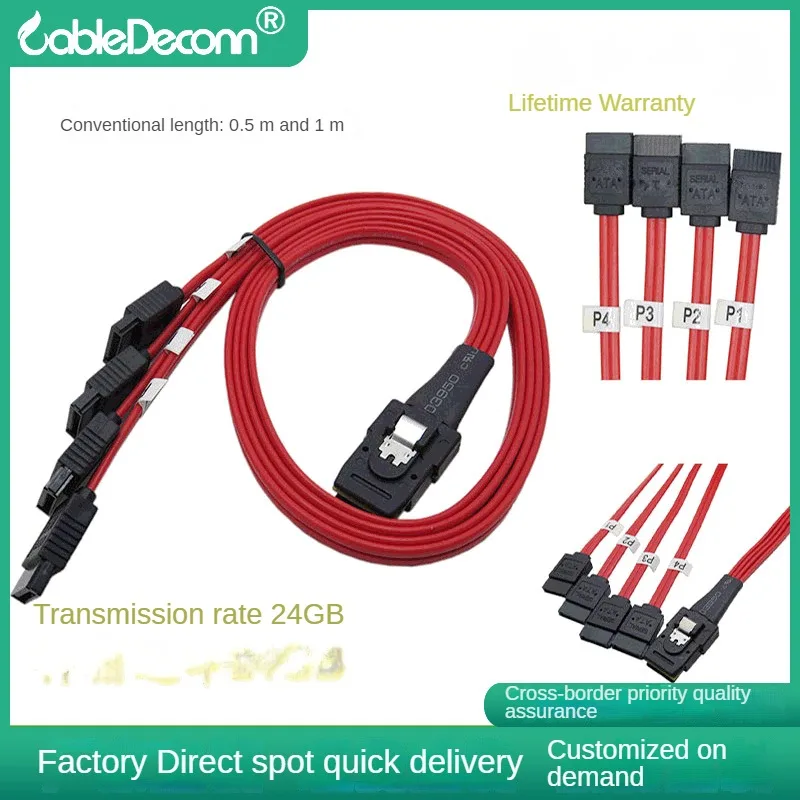MiniSAS36P к 4 * SATA прямое подключение, серверный массив, кабель для передачи данных, компьютерный жесткий диск, порт sata