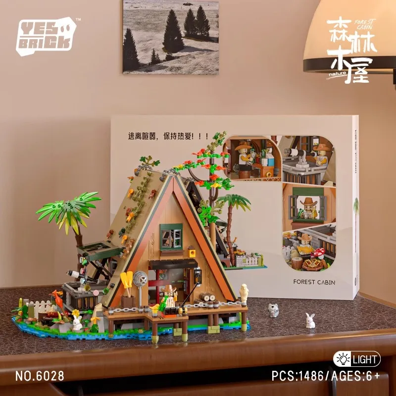 Neue Bausteine Pier Bar Montage Wald Holz Haus Bausteine Street View Ornament kinder Puzzle Spielzeug Geschenk