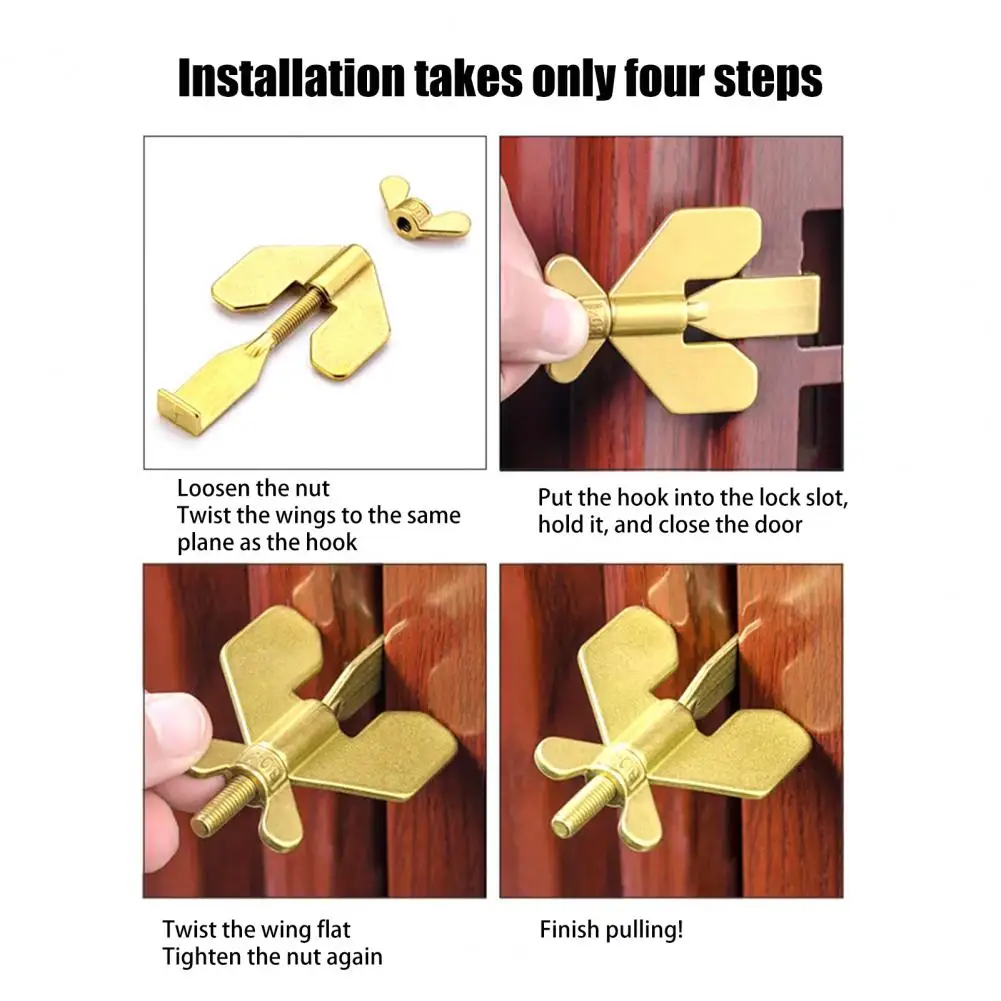 

Keyless Door Lock Compact Lightweight Hotel Door Lock for Easy Installation Extra Security Versatile Design No Drilling Needed