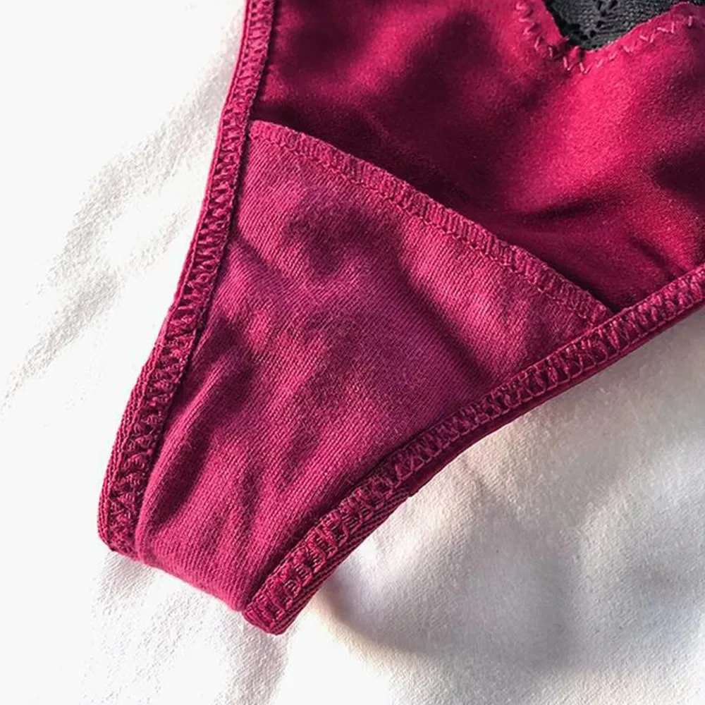 Pyjamas Pyjamas Knickers Unterhose Höschen Sexy Frauen Satin G String Tanga Höschen Knicker Dessous Low Rise Slips