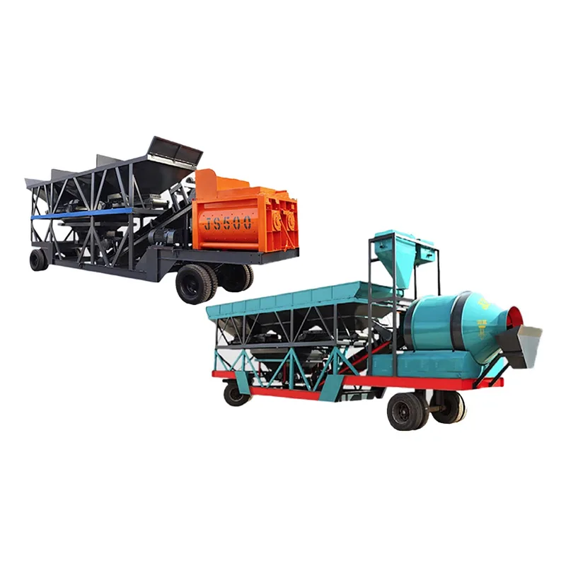 

Fully automatic batching movable cement mortar foundation-free mixing plant