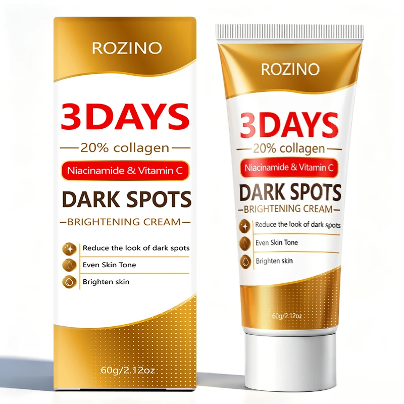 3-Tage-Poren- und Dunkle-Flecken-Aufhellungscreme, enthält Kollagen, Niacinamid und Vitamin C, spendet intensive Feuchtigkeit, reduziert das Auftreten dunkler Flecken, verfeinert die Poren, gleicht