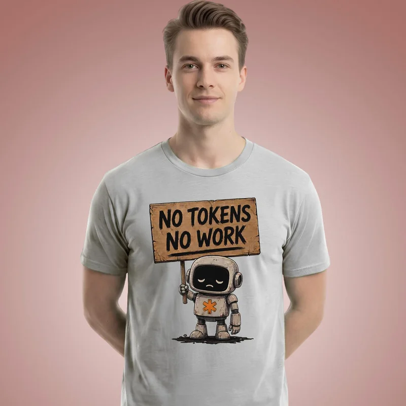 AI Token Limit T-Shirt  Funny Gift for Software Engineers, LLM Developers Unisex Graphic Clothes Short sleeve Tops for Developer