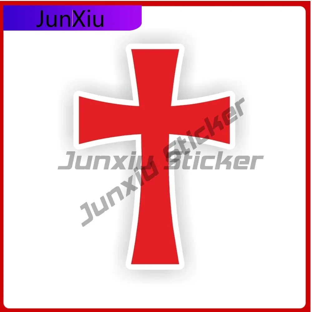 

Cross Red Christianity Religion Emblem Sticker Scratch-proof Vinyl Decals Decorative V125 Motorcycle Stickers And Vinyl Decals