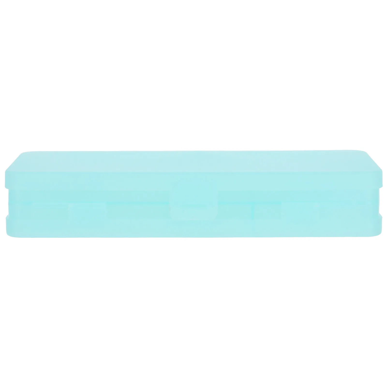 Large Capacity Double Compartment Pencil Box Transparent Frosted Plastic Snap Closure Pencil Case for Students Office Workers