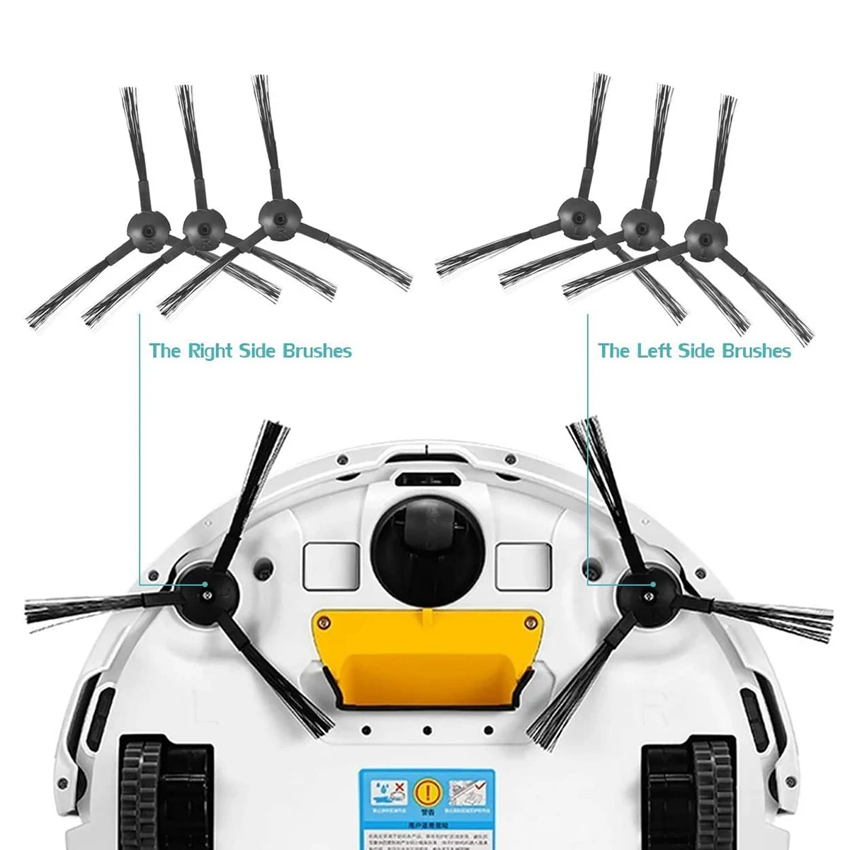 ロボット掃除機の交換,ilife v3,v3s,v5,v5,v5s,pro,x1プライマリフィルター,3xフィルター,6xサイドブラシ