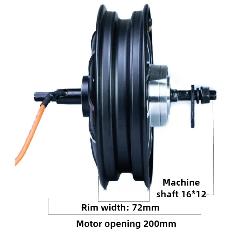 E-Bike Motor Vortex Energy-saving Brushless Gearless Hub 24 10 Inch 48-72V 200MM 1000W-2500W including Motor Open