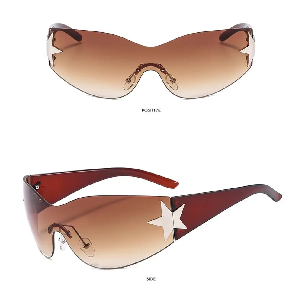 Oversized 2000'S Goggle Punk Eyewear Sports Sun Glasses Shades Wrap Around Y2K Sunglasses for Women Men