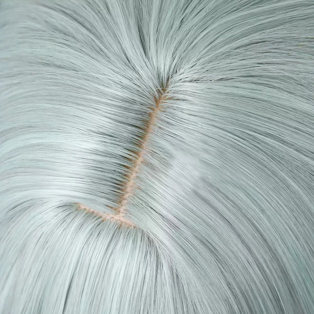 Picture 6: Honkai Star Rail Anaxagoras Wig Synthetic Long Straight Ombre Cyan Fluffy Game Cosplay Wig for Daily Party