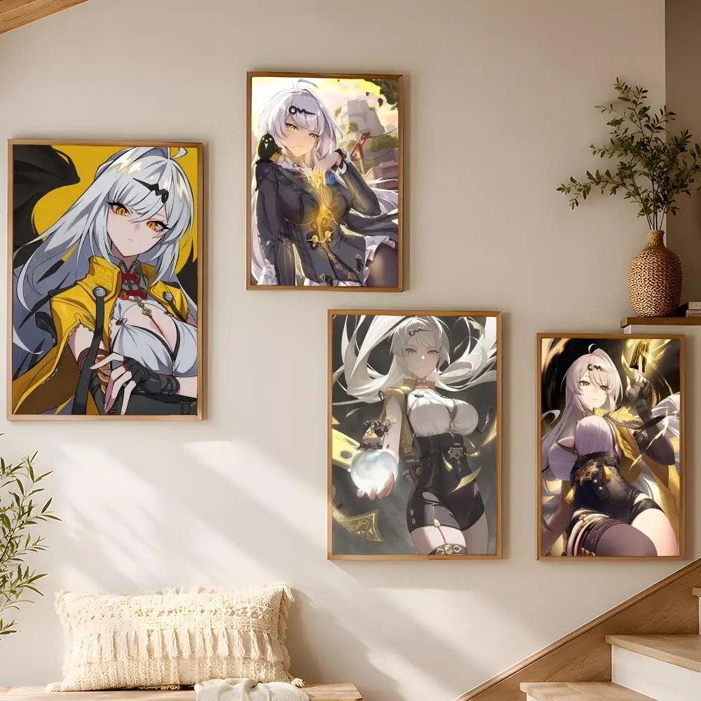 Yixuan Zenless Zone Zero Painting Calligraphy Canvas Poster Art for Bedroom Living Room Home Decor Wall Decoration Decals Gift