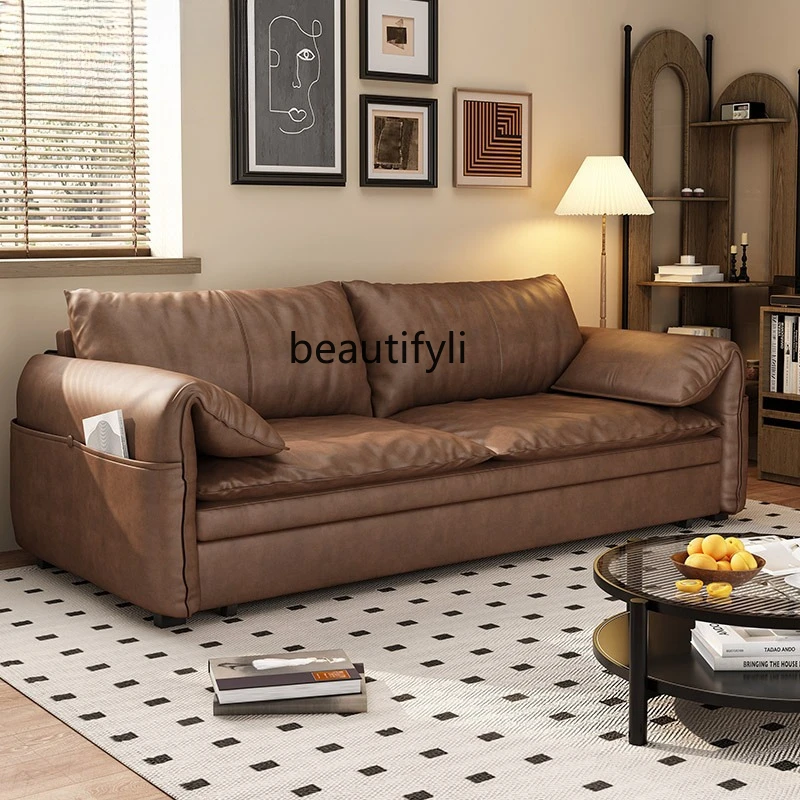 Elephant Ear Sofa Bed Foldable Dual-use Nordic Living Room Small Apartment Guesthouse Study Room Extendable Bed