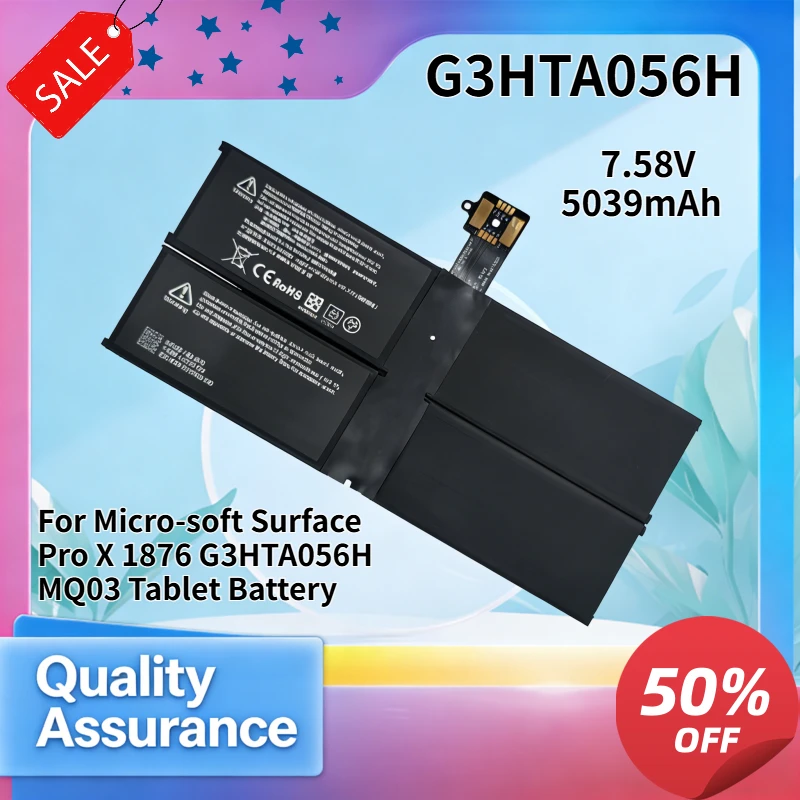 

G3HTA056H MQ03 5039mAh High Quality Tablet Battery Compatible with Micro-soft Surface Pro X 1876