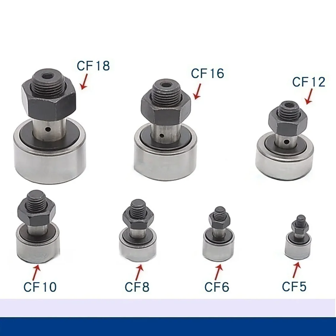 1 قطعة كام أتباع الترباس نوع محمل ذو بكرات إبرية عجلة و دبوس تحمل CF3 CF4 CF5 CF6 CF8 CF10 CF10 -1 CF12-CF24-1 (KR10-KR72)