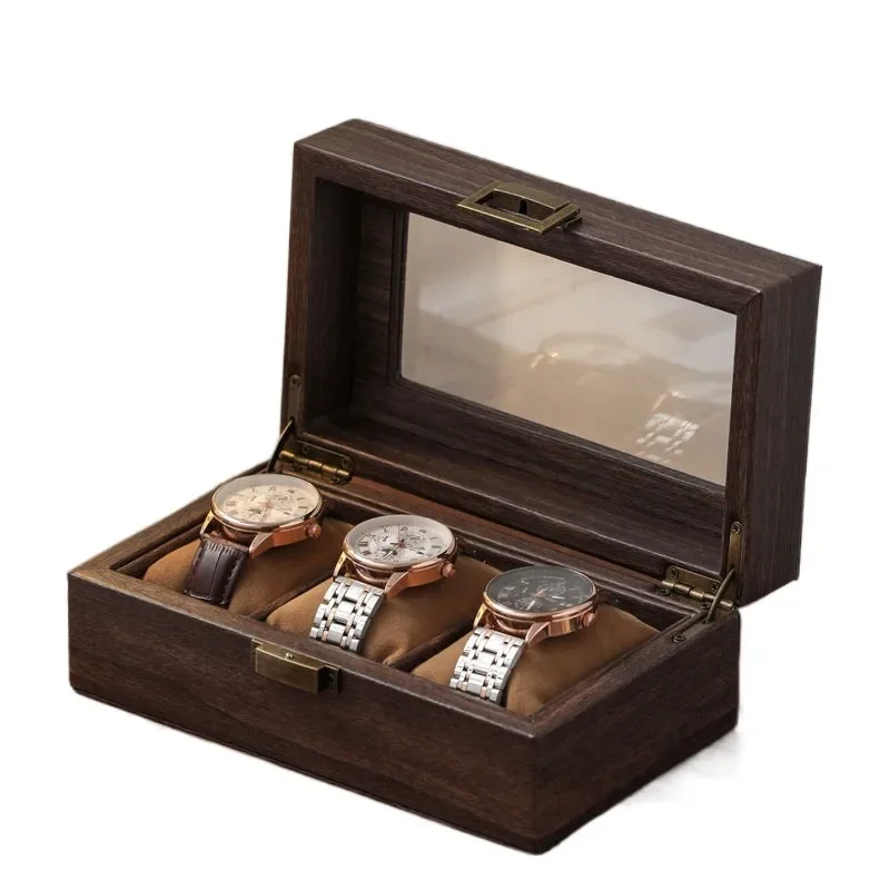 

Leather Watch Box Transparent Skylight Watch Boxes Storage Case Wrist Watches Display Holder Collection Organizer Acessories