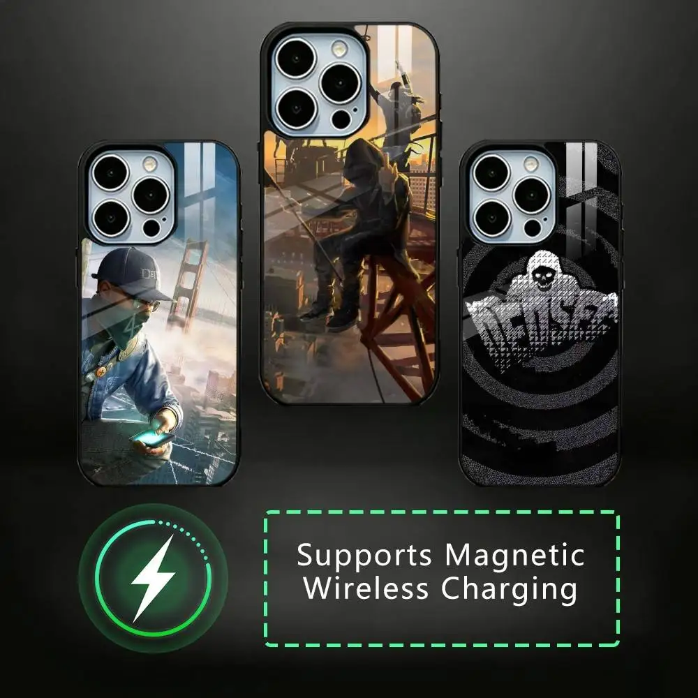 

Game Watch Dogs 2 Phone Case For iPhone17,16,15,14,13,12,11 Plus,Pro Compatible with magnetic wireless charging