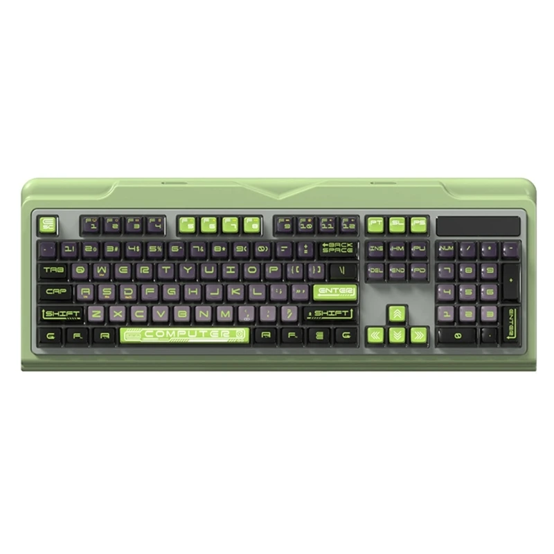 Teclados mecânicos verdes cinza KeyCaps 116Keys PBT Backlits Keycaps ASA
