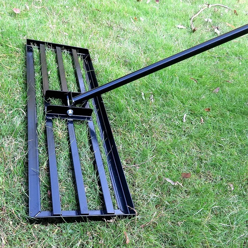Lawn Leveling Rake, Leveling Machine, Soil Fertilizer Tool, Garden Farm Vegetable Plot Push-Pull Leveler, Sand Rake, Grass Rake